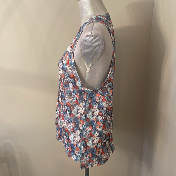 THE NORTH FACE Wander Slitback Womens Tank Top Reef Waters Wild Daisy Print Sz M - Picture 8 of 14